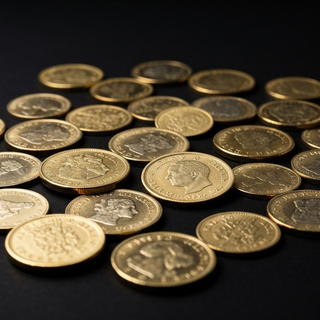 Gold coins background